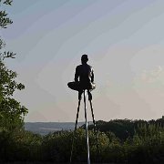 Nicolas LAVARENNE, Grand songeur, bronze patiné, Hauteur 3,80 m : Nicolas Lavarenne, Le grand songeur