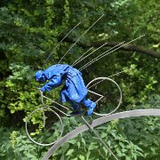 Annick LEROY, Carmen, bronze et inox, hauteur 1,30 m