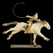 Sandra COURLIVANT Cavalier au fouet Céramique